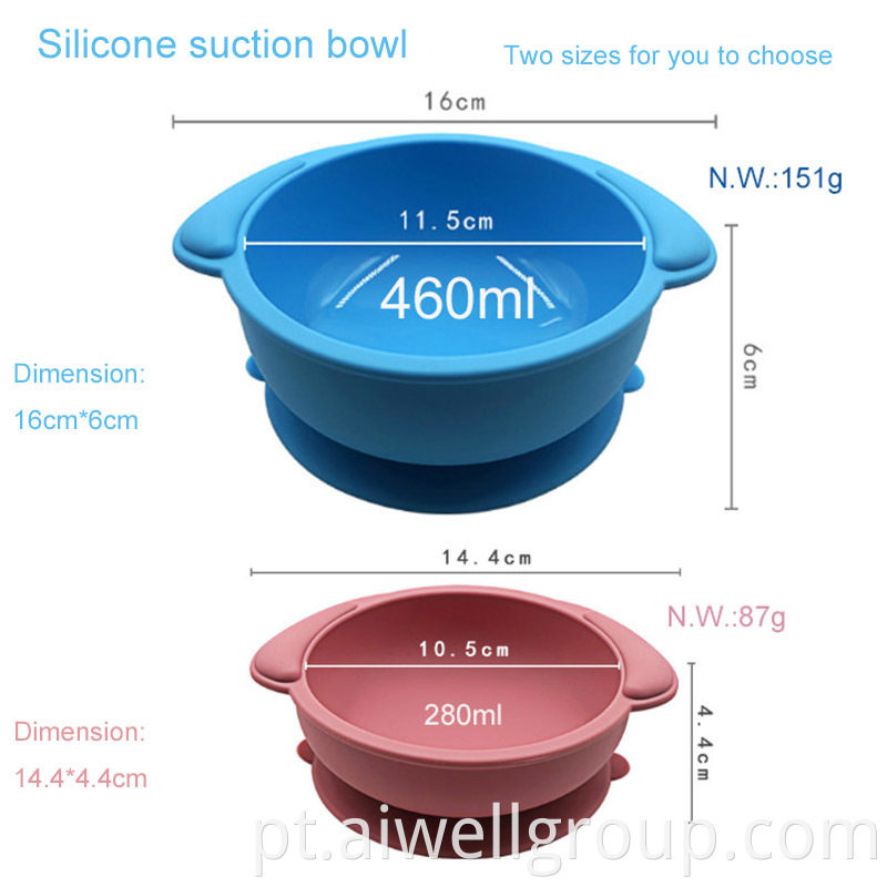 Baby Cute Silicone Suction Bowl